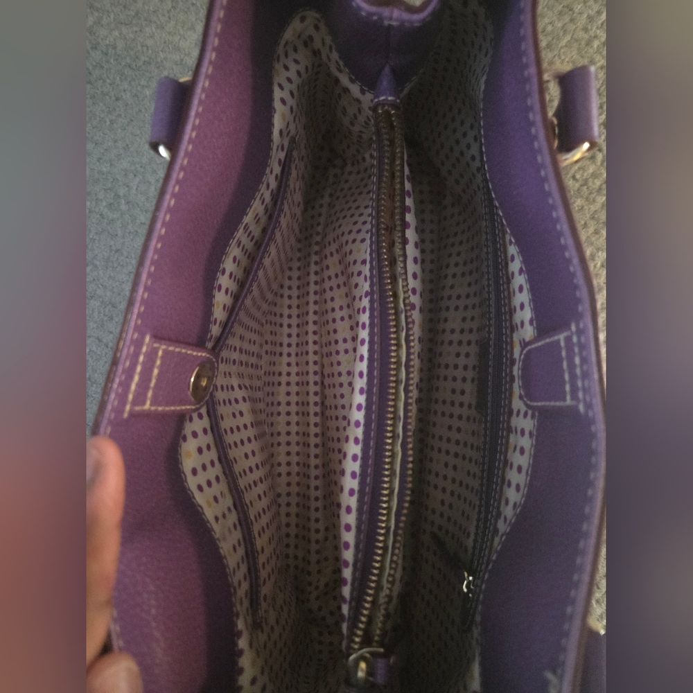 Kate Spade Purple Pebbled Leather Tote - Picture 2 of 12
